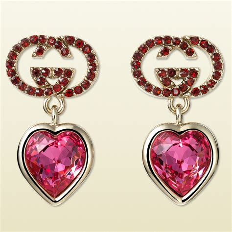 gucci earings heart|Gucci heart shaped earrings.